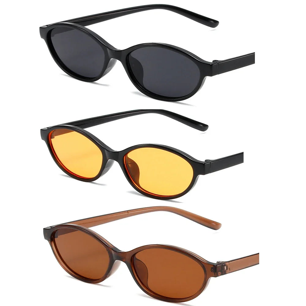 Vintage Small-Frame Oval Sunglasses — Women's UV400 Retro Sun Glasses — view 10 of sunglasses