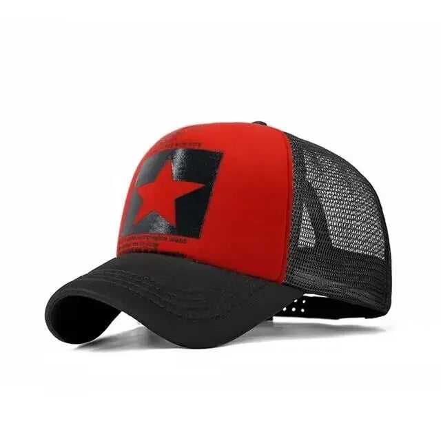 Snapback Mesh Trucker Hat — Y2K Dad-Cap Hip-Hop Streetwear Outdoor Casual Sun Hat — view 13 of hats & caps