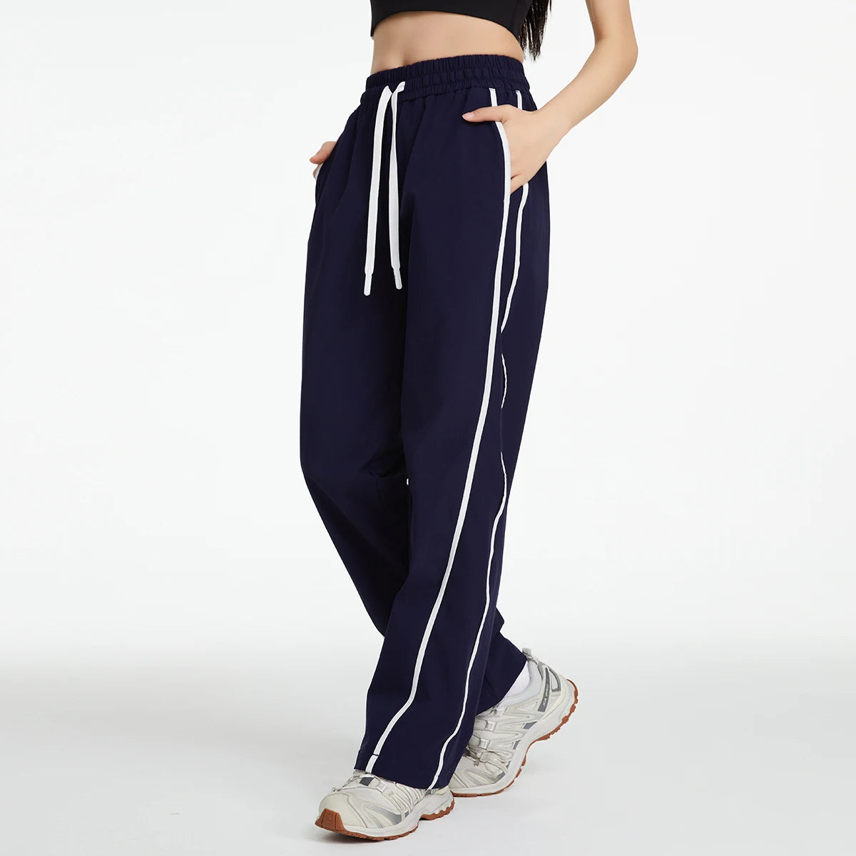 Women's Activewear Quick-Dry Wide-Leg Trousers — Lightweight Windproof Outdoor Sport Pants — view 3 of women's activewear