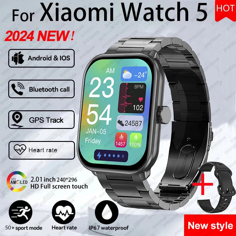 For Xiaomi Watch 5 Global — AMOLED Smart Watch HD Bluetooth Call GPS Smartwatch — view 13 of smart watches