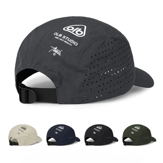 Short-Brim Quick-Dry Mesh Cap — Athletic Running Gym Lightweight UV Protection Couples Hiking Hat — view 1 of hats & caps