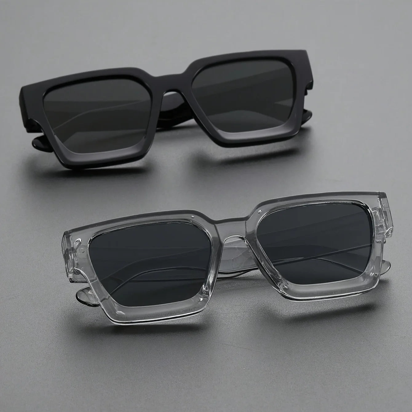 Square Sunglasses Bundle 1/2-Pack — Classic Fashion Plastic Frame Daily Shades Set Eyewear — view 11 of sunglasses