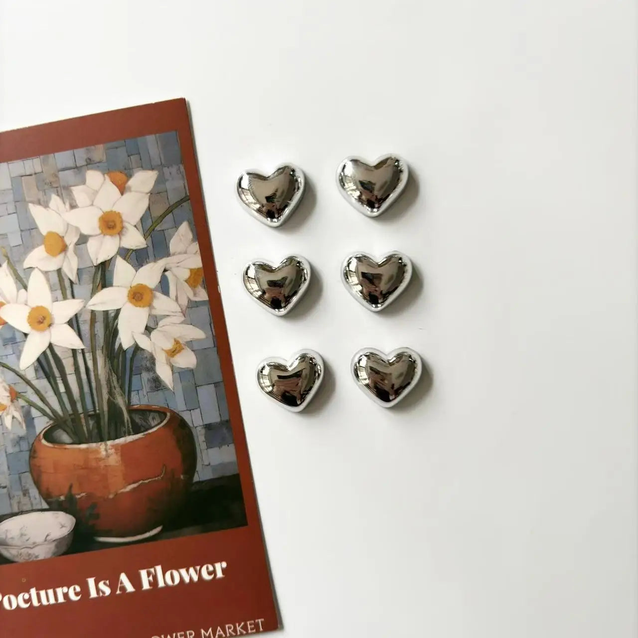 Home Decor Heart-Shaped Fridge Magnets — 6/12 Pcs Cute Decorative Stickers for Kitchen, Home & Office — view 5 of home decor