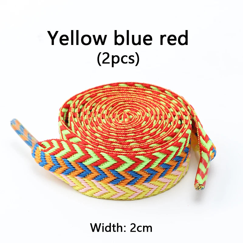 Designer-Look Flat Shoelaces — Chevron Pattern Sneaker Laces — view 17 of shoe accessories