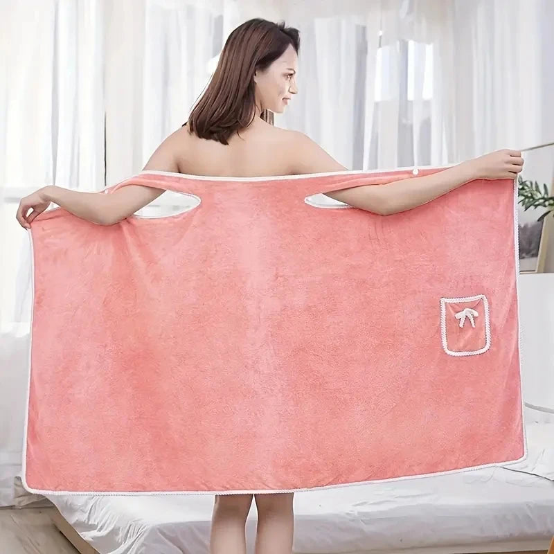 Bath Towels Wearable Beach Wrap — Womens Fast-Drying Spa Bathrobe for Shower, Bath & Gym — view 10 of bath & towels