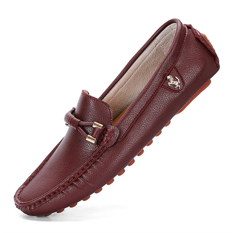 Genuine Leather Mens Loafers Shoes Handmade