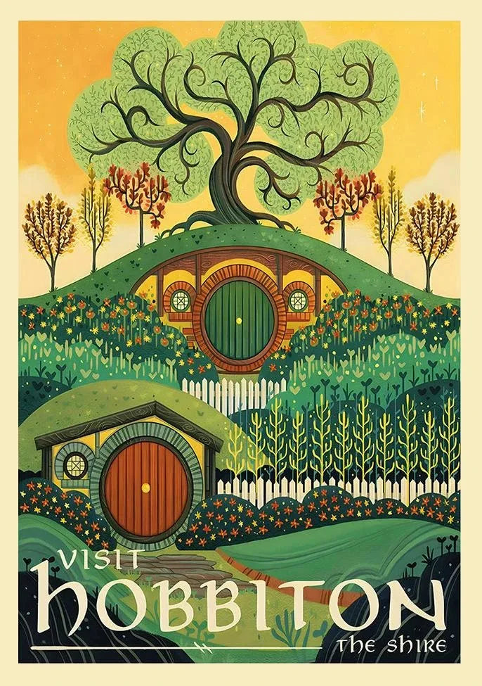 Middle-Earth Travel Canvas Poster &mdash; Vintage Lord of The Rings Fantasy Movie Wall Art — view 11 of wall art & prints