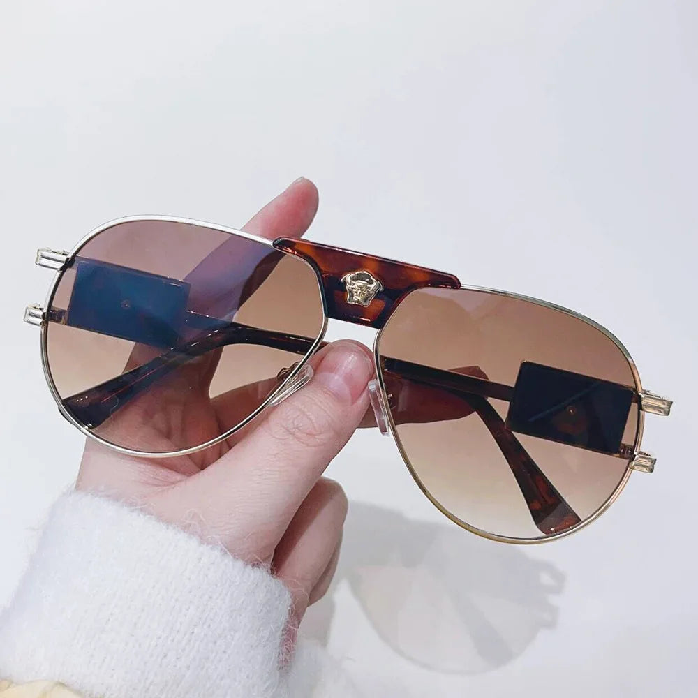 Classic Aviator Sunglasses — Women's UV400 Metal-Frame Sun Glasses — view 2 of sunglasses