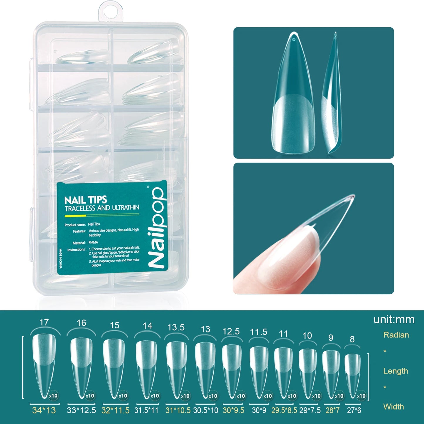 120PCS Soft Gel Nail Tips – Full-Cover Oval & Square DIY Extensions