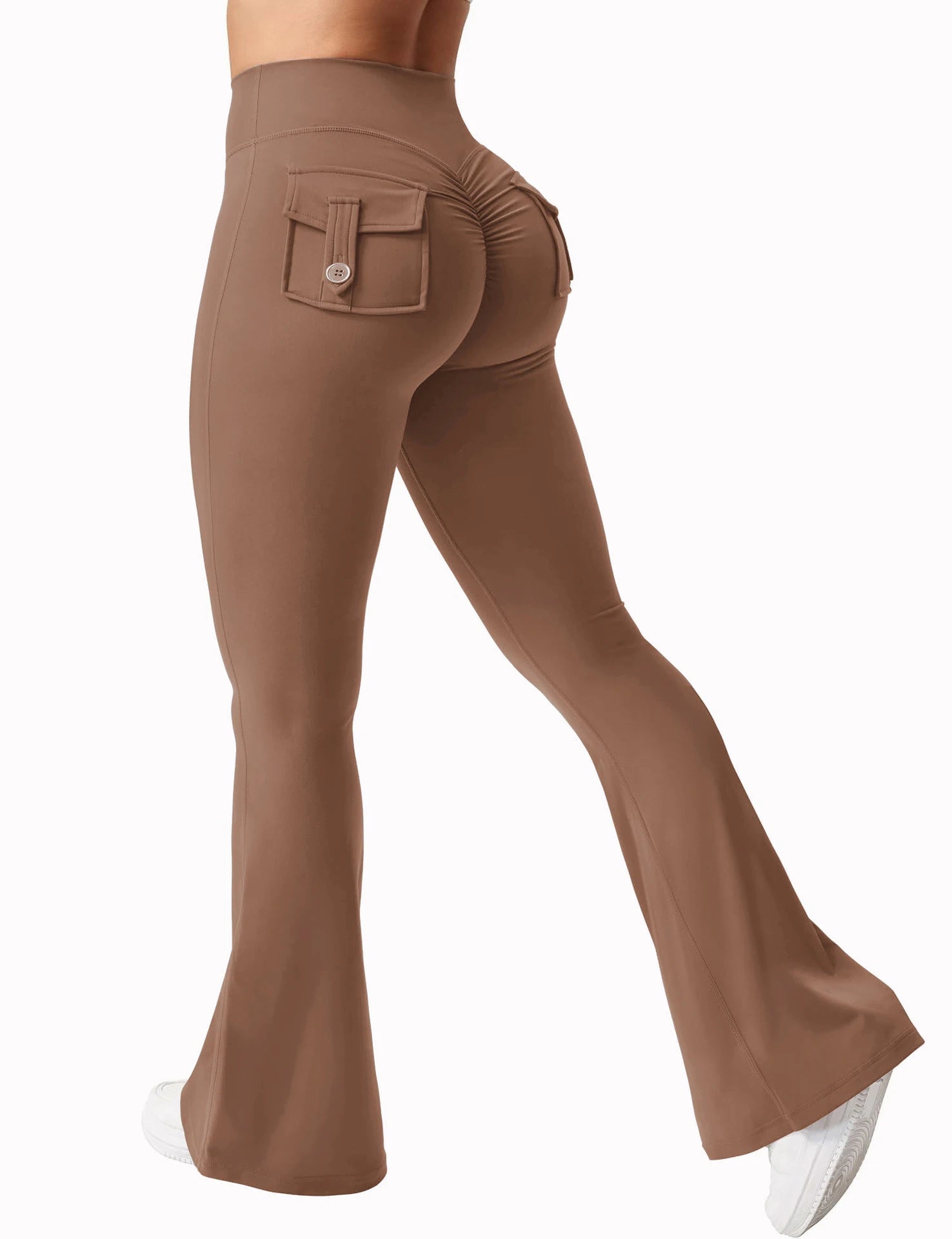 Women's Activewear Cargo-Pocket Leggings — High-Waist Sculpting Stretch Yoga Pants — view 7 of women's activewear