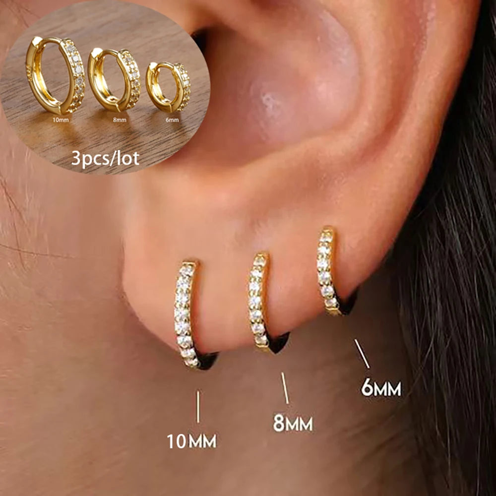 Women's 3pc Star Drop Earrings Set — 18K Gold Plated Round Dangle Jewelry — view 13 of jewelry