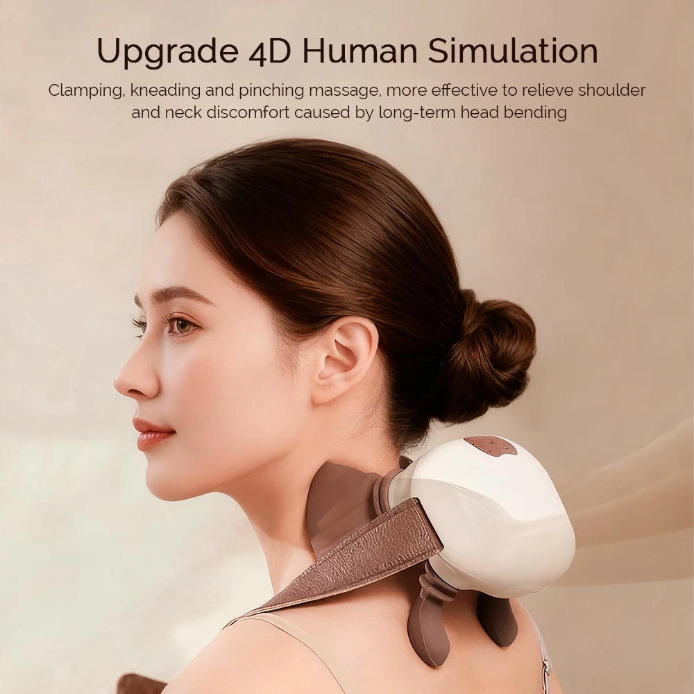 Trapezius Hand-Shape Shiatsu Shawl Massager — Neck, Shoulder & Back Kneading — view 2 of recovery & massage