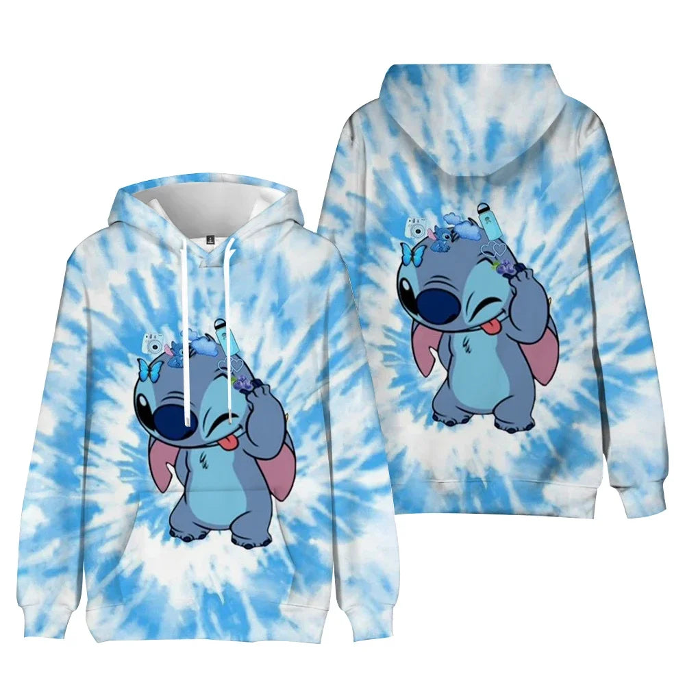 Disney Stitch Hoodie – Cute Kawaii Harajuku Pullover for Women & Couples