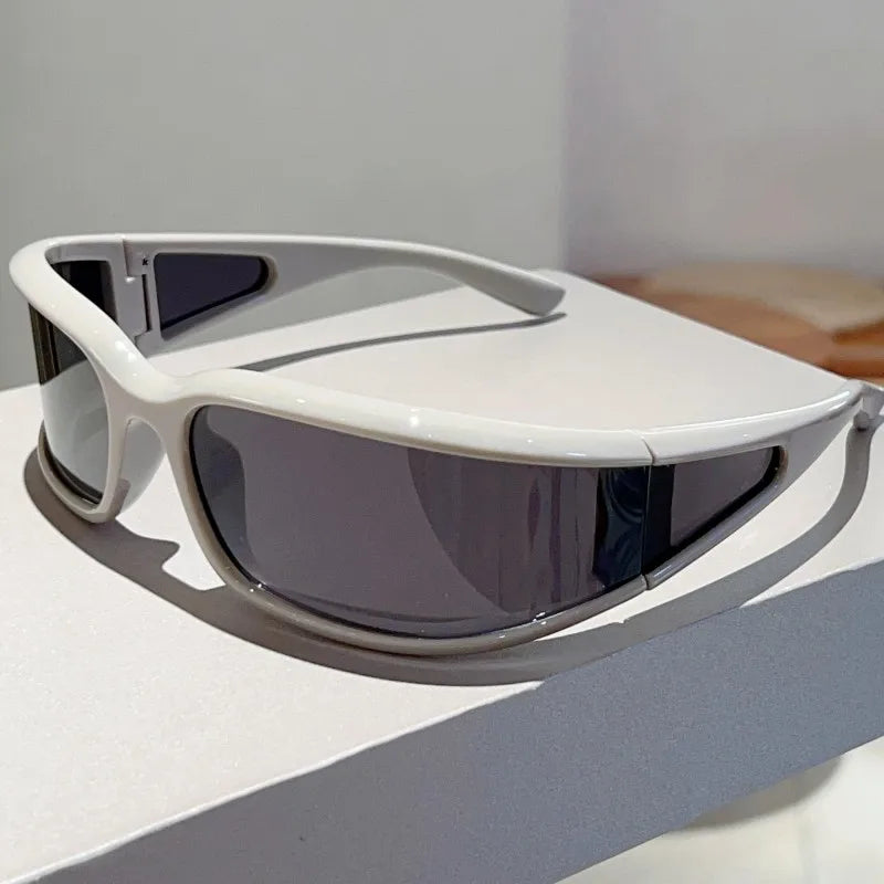 Y2K Wrap Sunglasses 2025 — Sports Round Cycling Shades Anti-UV Windproof Trendy Gen-Z Eyewear — view 4 of sunglasses