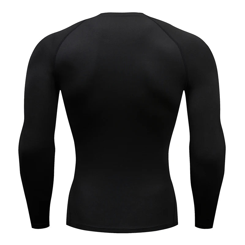 Men&rsquo;s Running Compression Tee &mdash; Long-Sleeve Athletic Rashguard &amp; Training Shirt — view 3 of sports & fitness