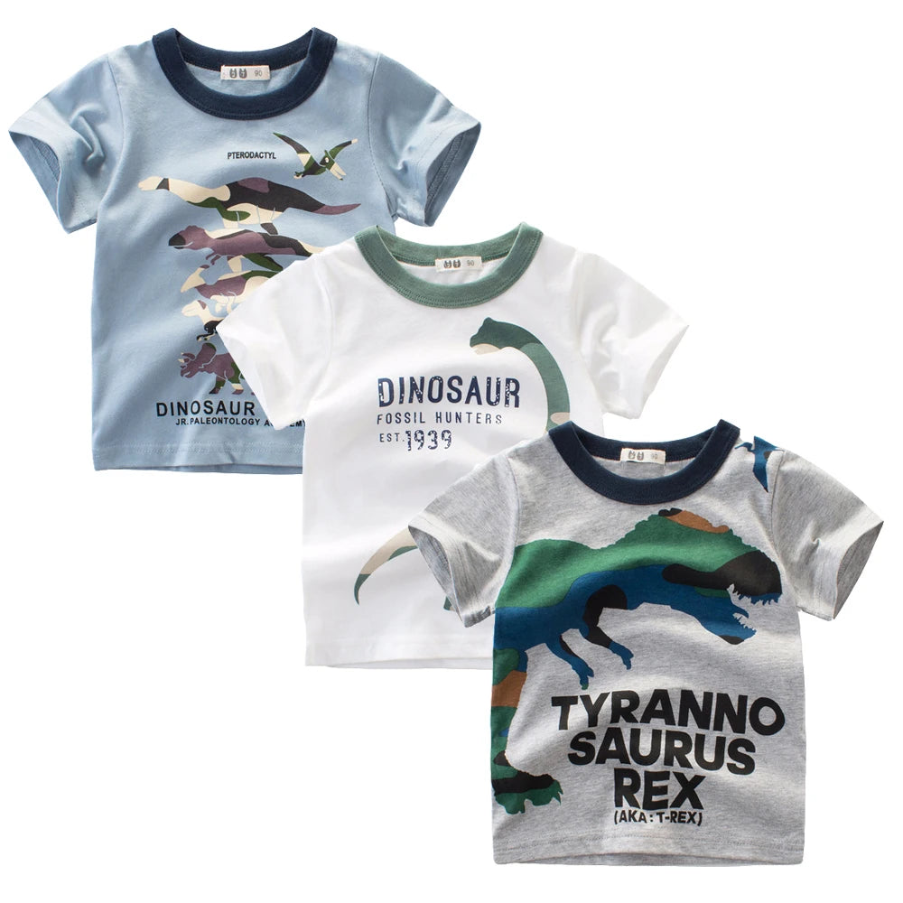 Times' Favorite Boys’ Cartoon T-Shirt – Cotton Summer Half Sleeve O-Neck Tee