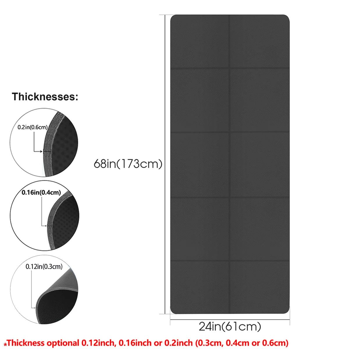Foldable EVA travel yoga mat 3mm 4mm 6mm for fitness and yoga — view 2