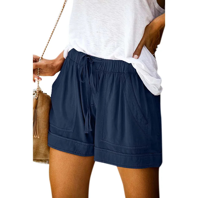 Plus-Size Women’s Sport Shorts — S-5XL Rope-Tie Summer Yoga Leggings Shorts — view 16 of shorts
