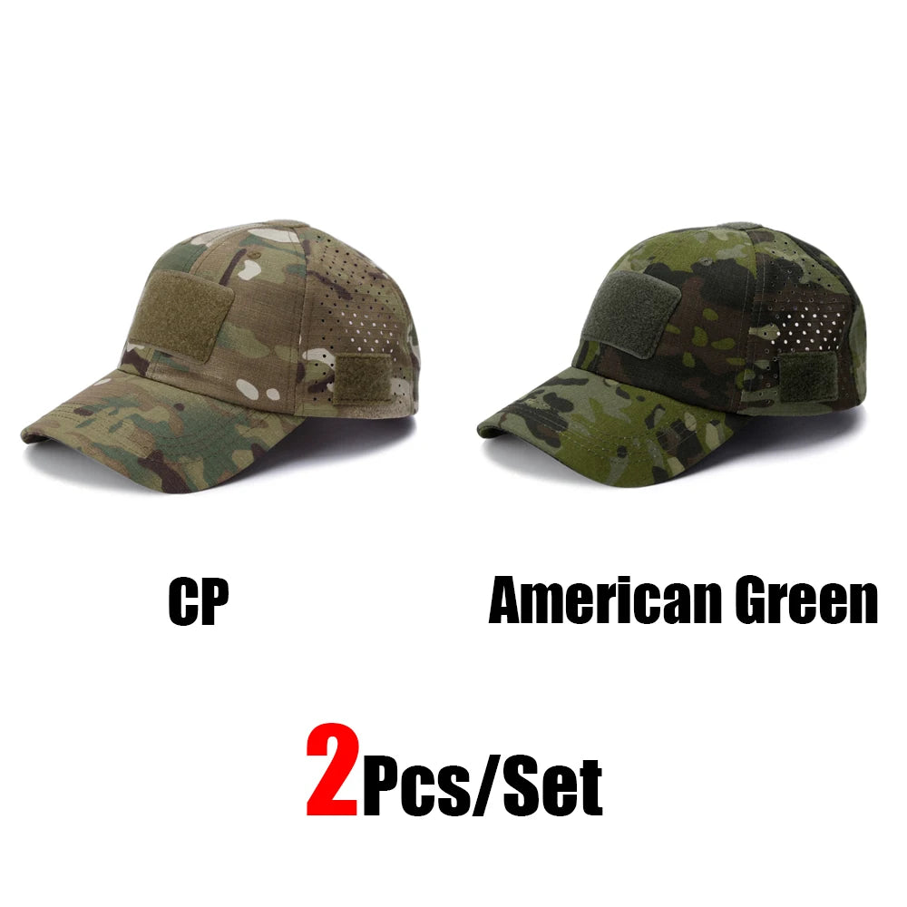 Camouflage Baseball Cap Outdoor — Tactical Sun Protection Hunting Hiking Fishing Men's Hat — view 20 of hats & caps