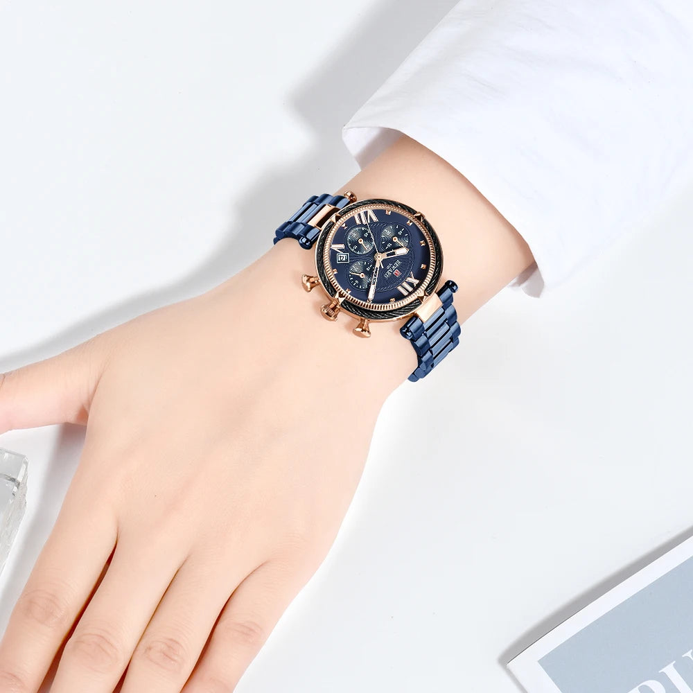 REWARD Women's Chronograph Watch — Luxury Fashion Stainless Steel Wristwatch — view 6 of watches