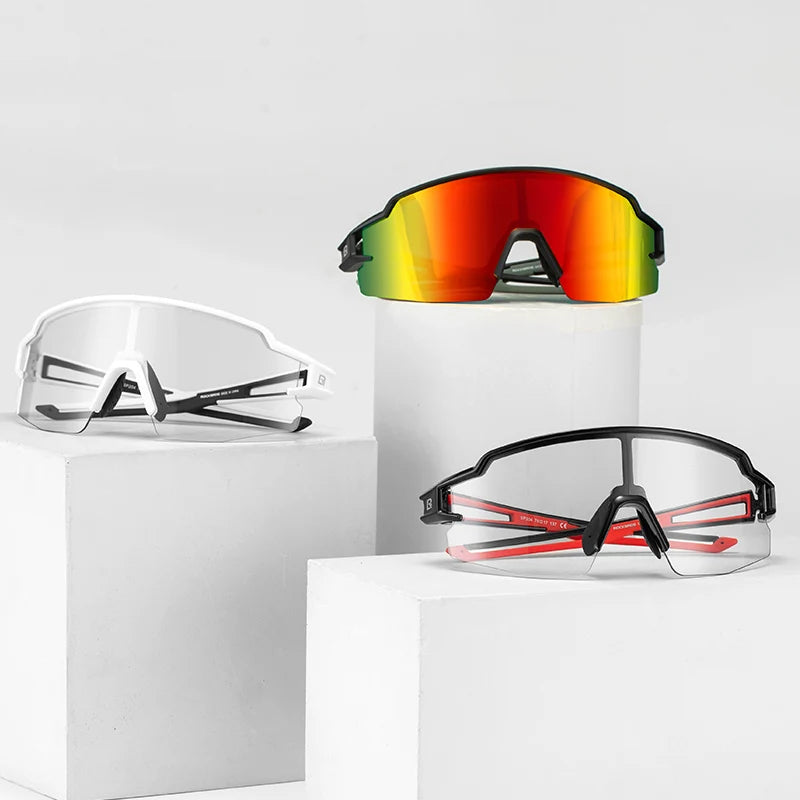 ROCKBROS Cycling Sunglasses Photochromic Eye-Protecting — Adaptive Windproof Bicycle Outdoor Goggles — view 6 of sunglasses