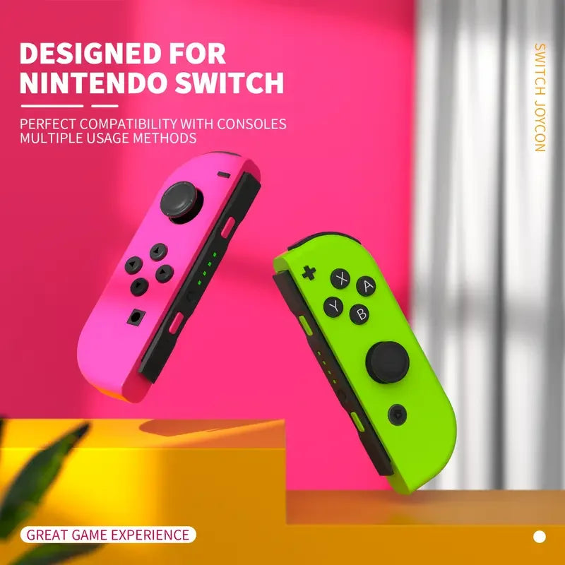 Wireless Joy-Con Controllers for Nintendo Switch – Dual Vibration Joycon Gamepad with Joystick (Accessory Pair