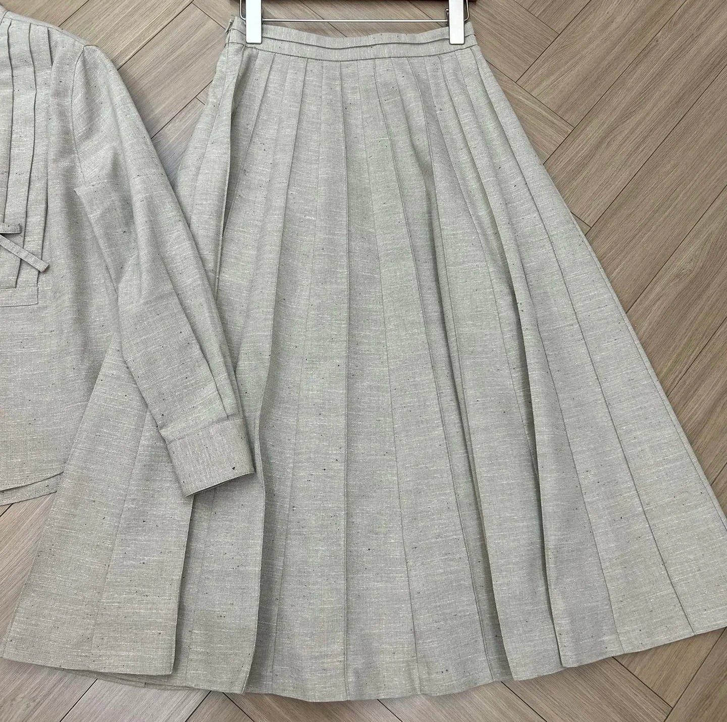 2024 autumn Silk Wool Linen set suit shirt + dresses New arrival brand casual designer skirt clothing for women