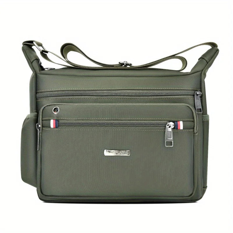 1pc Men's Large Capacity Oxford Cloth Casual Crossbody Bag, Travel Versatile Lightweight Shoulder Sling Bag