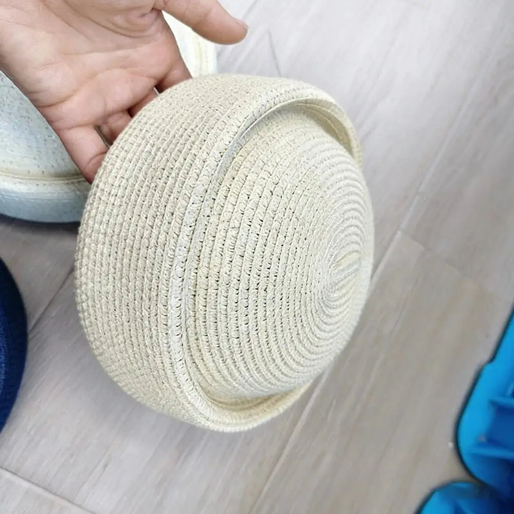 Retro Straw Sun Hat — Wide-Brim Breathable Summer Beach Hat — view 5 of hats