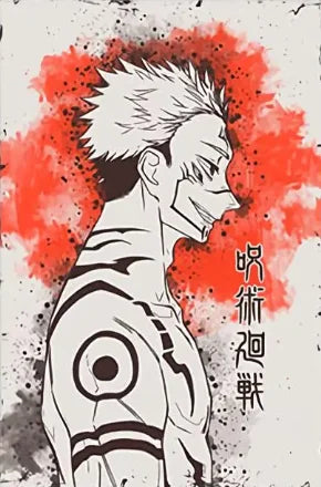 Jujutsu Kaisen Retro Canvas Poster — Japan Anime Wall Art for Game Room & Home — view 8 of wall art & prints