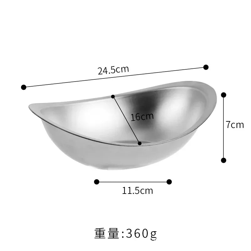Golden Ingot Bowl — 304 Stainless Steel Korean Salad & Dessert Snack Bowl — view 12 of dining & tableware