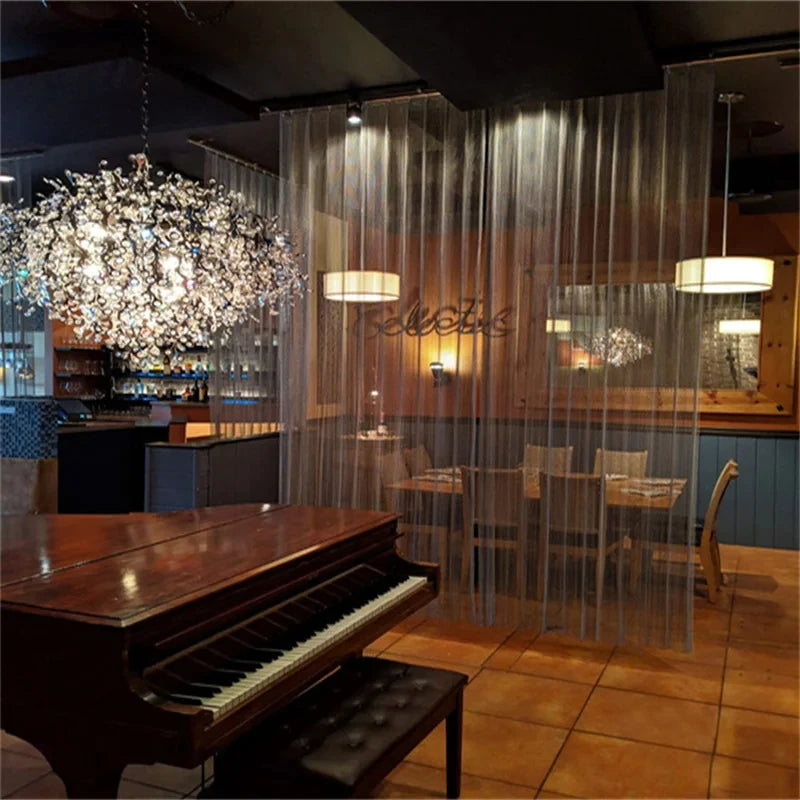 Custom Stainless Steel Fireplace Decorative Curtains – Metal Coil Mesh Drapery