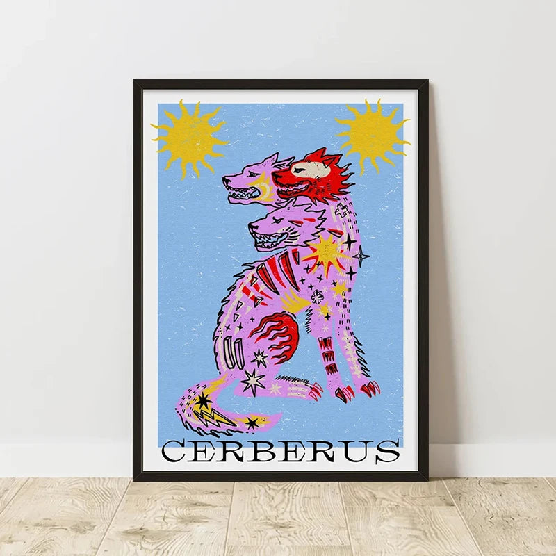 Classic Retro Abstract Art Canvas Poster &mdash; Frameless Print for Home &amp; Room Wall Decor