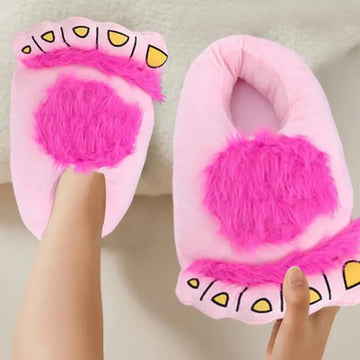 Big Foot Novelty Slippers — Oversized Plush Indoor House Shoes — view 1 of sandals & slides