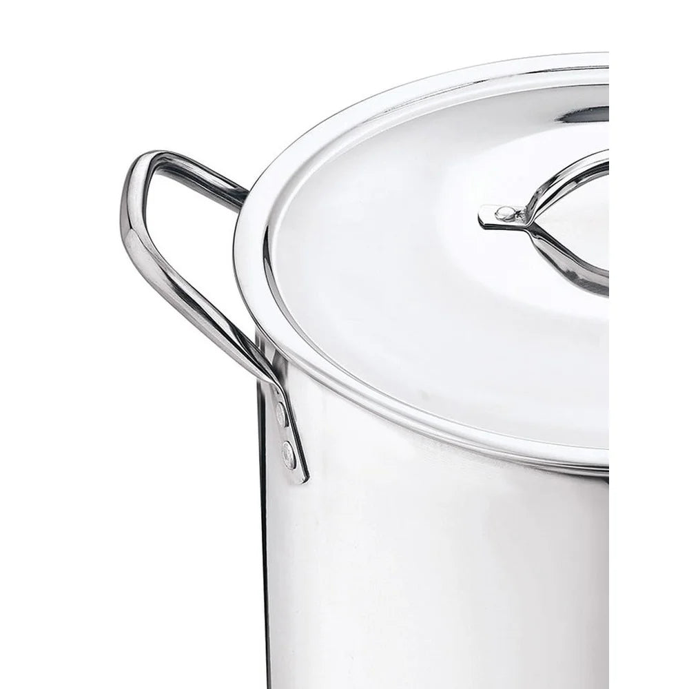 12 Quart Stainless Steel Stock Pot Heavy-Duty with Tempered Glass Lid Induction-Compatible Soup Pasta Stew Pot — view 5 of cookware