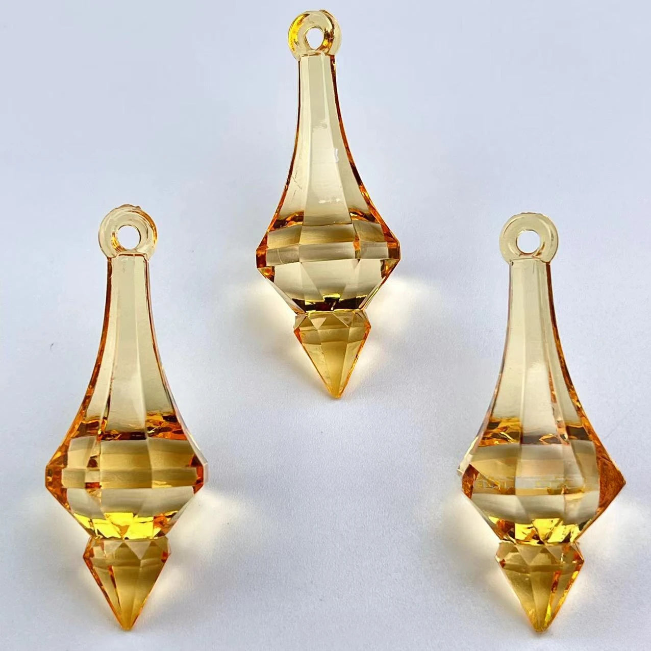 Home Decor Acrylic Pointed Drop Chandelier Beads — 20 Pcs Colorful DIY Pendants for Weddings & Parties — view 9 of home decor