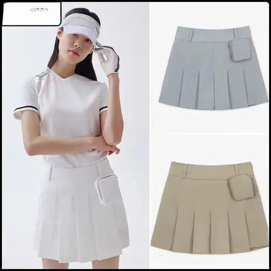 Tennis Jersey 2024 Women's Summer Golf Wear Detachable Mini Pocket Sports Golf Yoga Skirt Pants