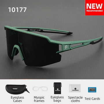 ROCKBROS Cycling Sunglasses Photochromic Eye-Protecting — Adaptive Windproof Bicycle Outdoor Goggles — view 1 of sunglasses