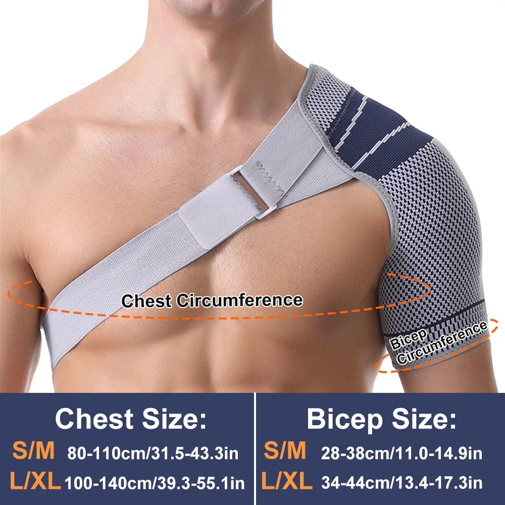 Shoulder Compression Sleeve with Stabilizer — Athletic Recovery Brace — view 3 of braces & support