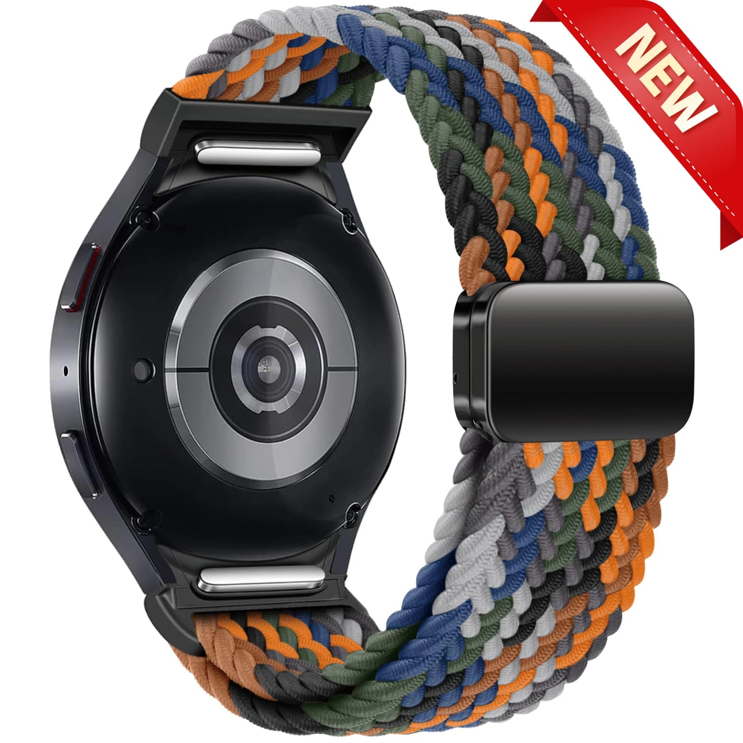 No-Gaps Braided Band for Samsung Galaxy Watch — 40/44/45/46/47mm Nylon Strap