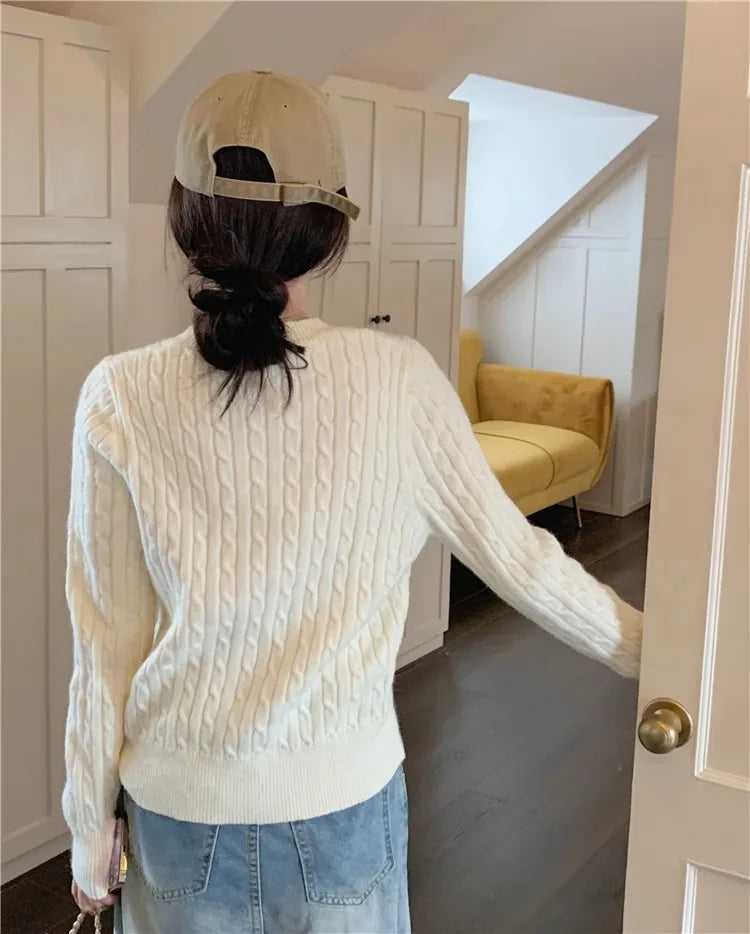 Womens 100% Wool Sweaters Spring Autumn O neck Knitted Pullovers Loose Bottoming Shirt Cashmere Fashion Jumper Solid YK2 Tops