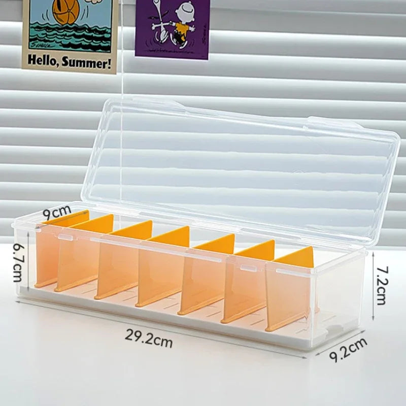 Storage Organizer Game Card Display Box — Clear Plastic 550+ Card Holder with Adjustable Dividers — view 7 of storage & organisation