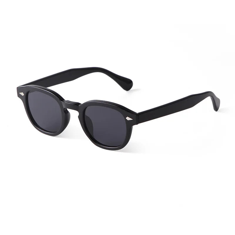 Vintage Round Shell Sunglasses for Women, Retro Rivet, UV400 — view 12 of sunglasses