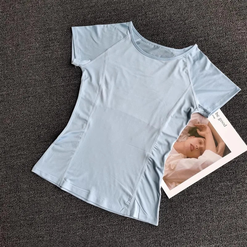 Women's Activewear Short-Sleeve Sports T-Shirt — Lightweight Quick-Dry Yoga Workout Top — view 7 of women's activewear