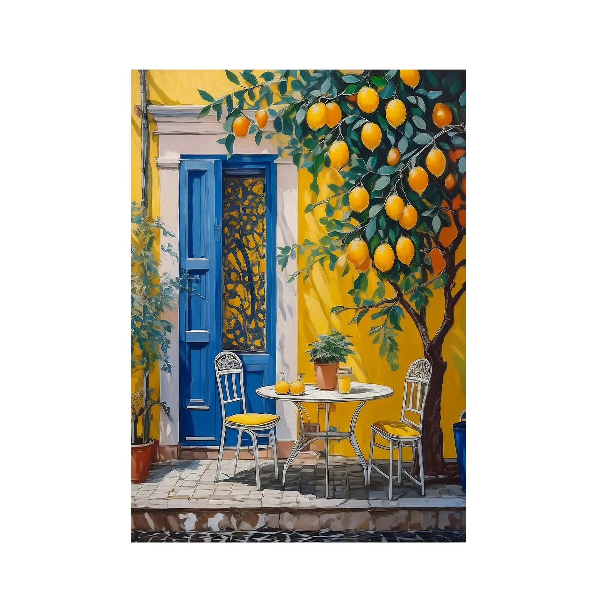 Italian Lemon Tree Canvas Poster &mdash; Cottagecore Landscape Spring Wall Art for Home Decor — view 13 of wall art & prints