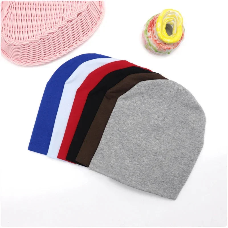 6M-3Y Baby Street Dance Hip Hop Hat Cotton Spring Autumn Toddler Cap Scarf for Boys Girls Winter Warm Solid Color Children