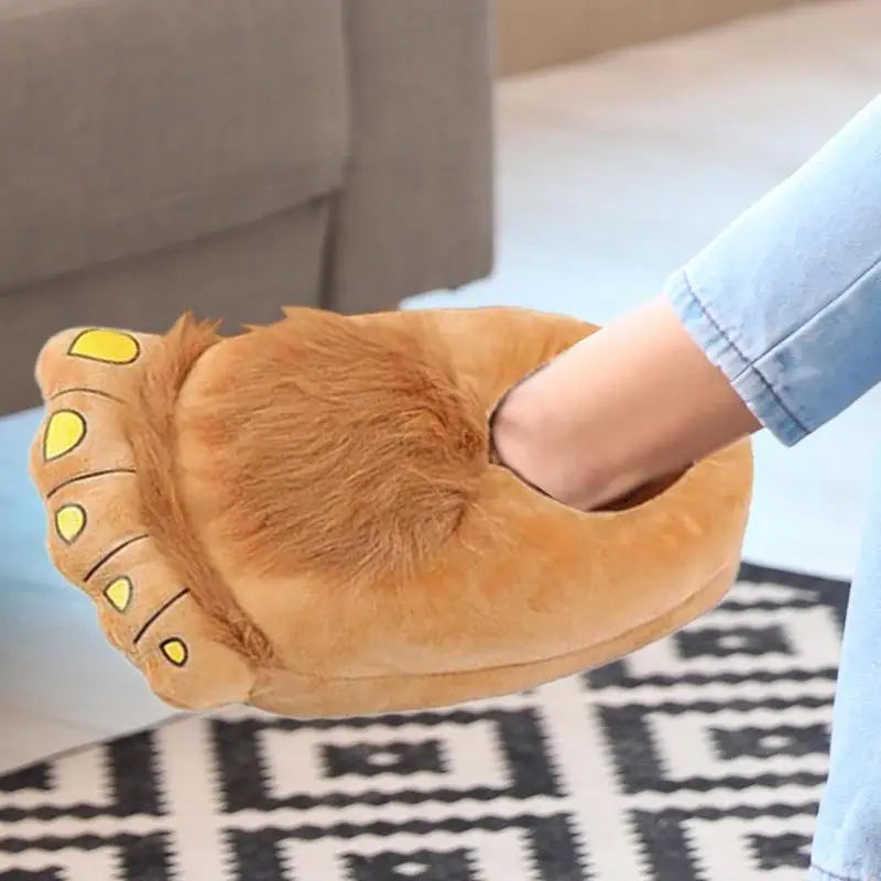 Big Foot Novelty Slippers — Oversized Plush Indoor House Shoes — view 4 of sandals & slides