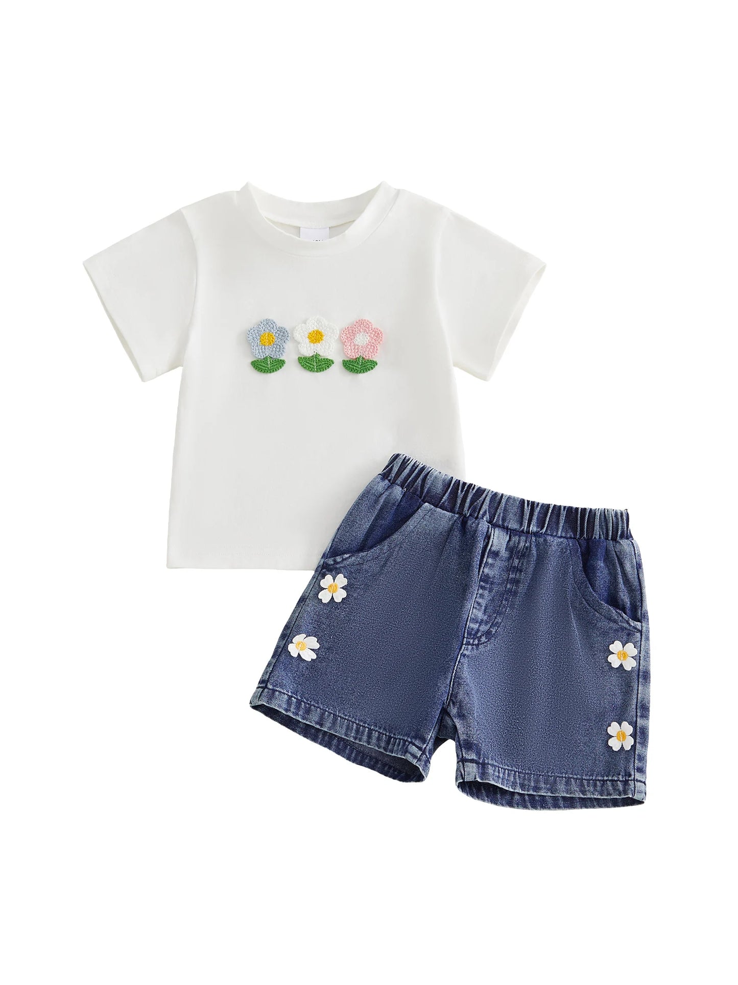 Girls Floral Tank Top & Skirt Set - Sleeveless Summer Outfit for Kids — view 5 of girls sets