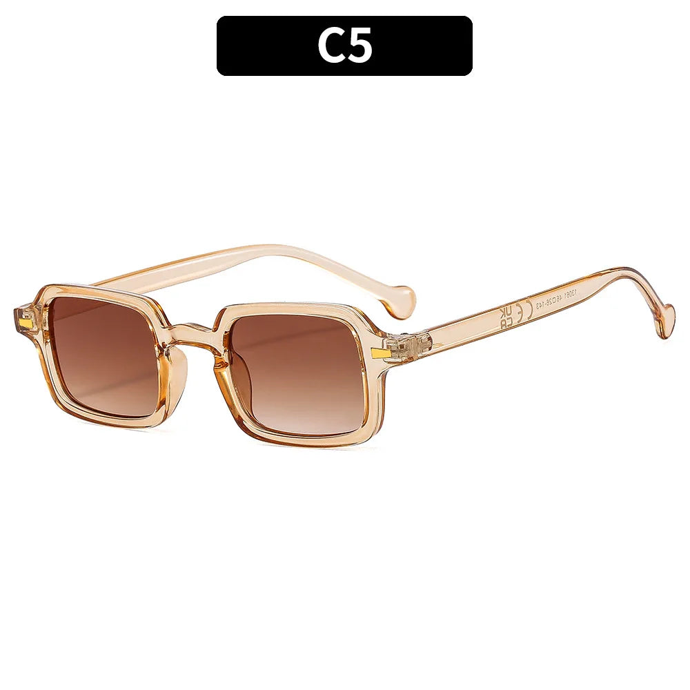 Rectangle Sunglasses Luxurious Designer — Vintage Brand Anti-Glare Women Men Square Shades — view 8 of sunglasses