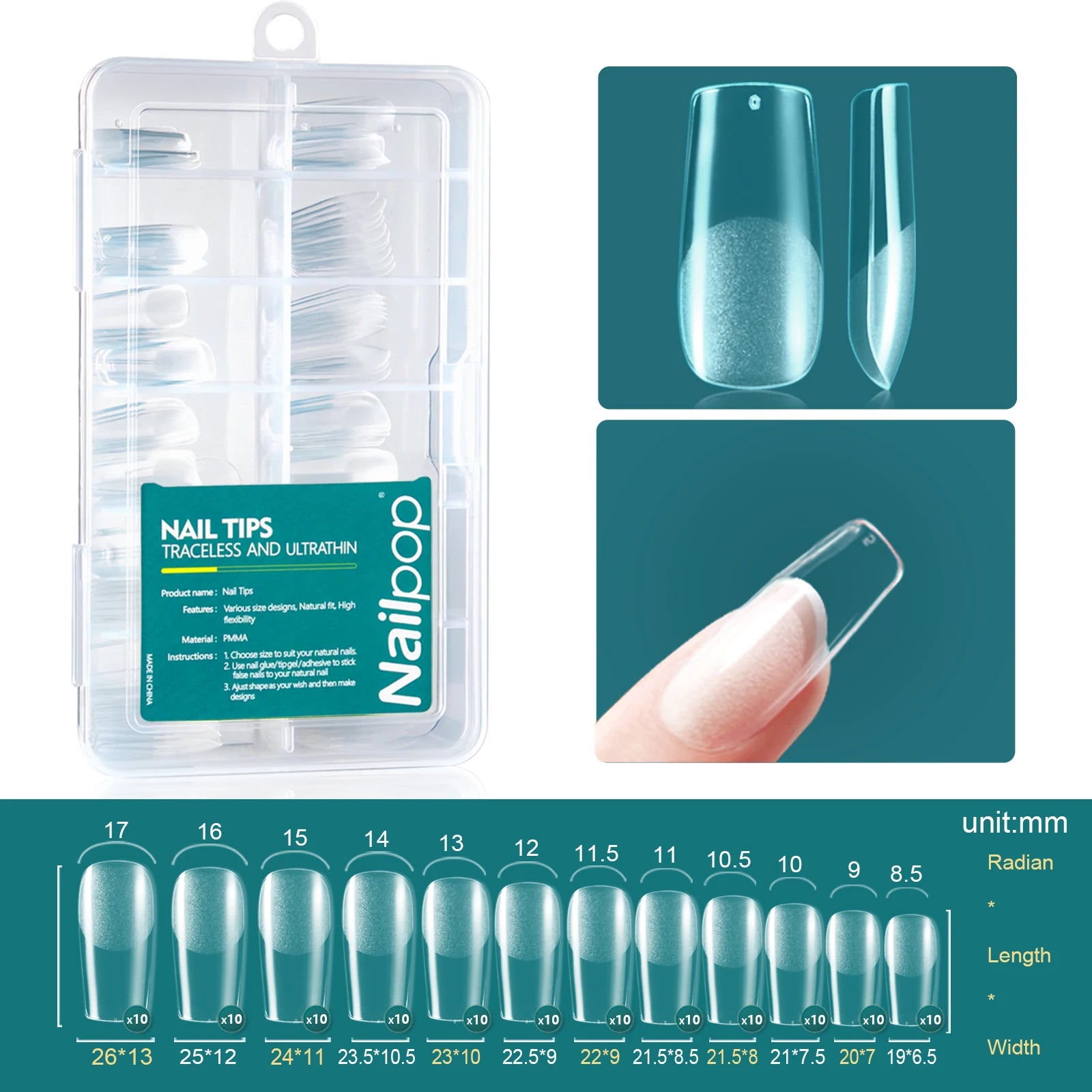 120PCS Soft Gel Nail Tips – Full-Cover Oval & Square DIY Extensions